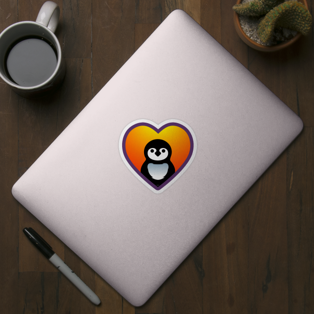 Penguin Valentine Love Funny Humor by creative